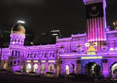 Glowing Purple Building-Kuala Lumpur