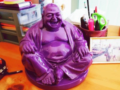 Purple Laughing Buddha