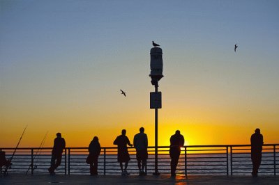 Hermosa Beach Pier at Sunset