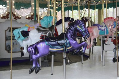 Purple Carousel Horse