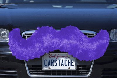 Purple Car Mustache