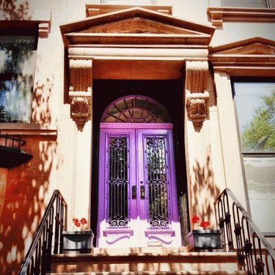 Brooklyn Bownstone Purple Door