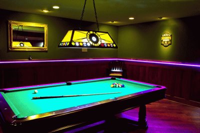 Purple Glowing Pool Room