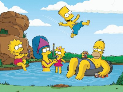 simpson nadando