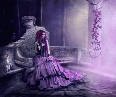 Gothic Purple Fantasy Art