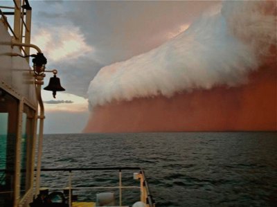 dust storm in Indian Ocean