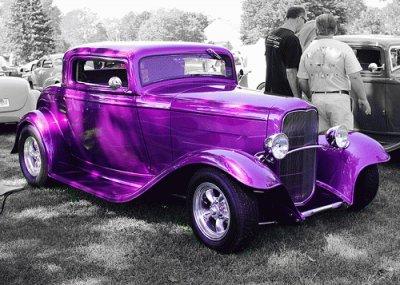 Vintage  Purple Car