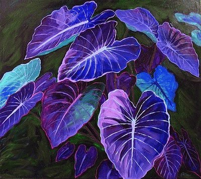 Purple Violet Plant-Art