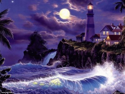 Purple Lighthouse