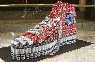 canned food as sneaker