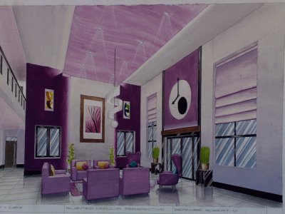 Purple Zen Living Room