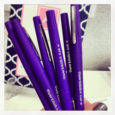 Purple Paper Mate Pens