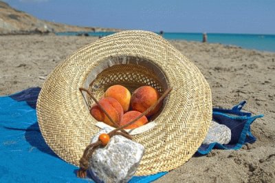 peaches on the beach