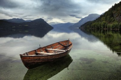 canoe on lake