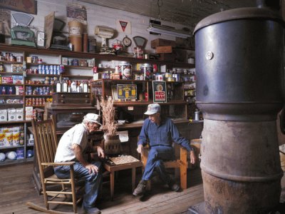 checker players in country store