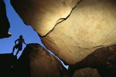 message on a rock