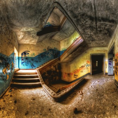 abandoned stairwell