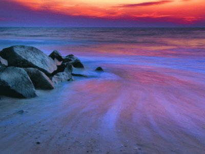 sunset on Delaware Bay