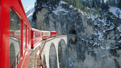 train in Alps