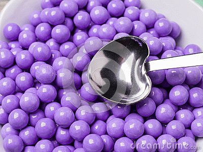 Purple Candy Covered Chocolates