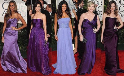 Purple Gowns-2010 Golden Globe Awards