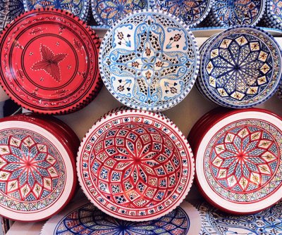 hand painted pottery