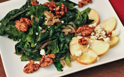 wilted spinach salad