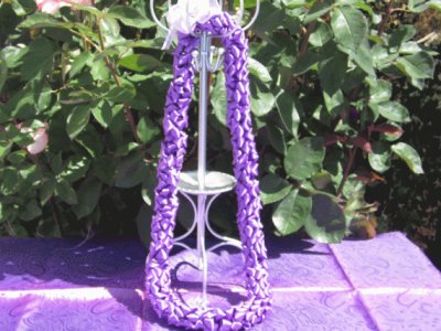 Satin Purple Crown Flower Lei