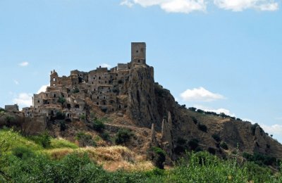 abandoned medieval town Craco, Italy