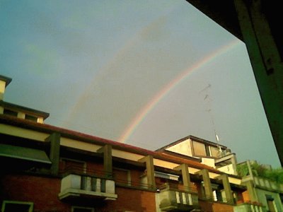 Doppio arcobaleno a Milano