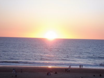 coucher de soleil sur la plage