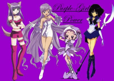 Purple Girl Power-Anime Art