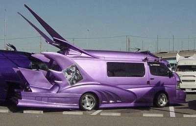 Purple Bat Wing Van