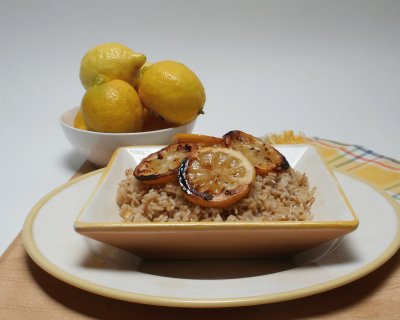 lemon brown rice pilaf