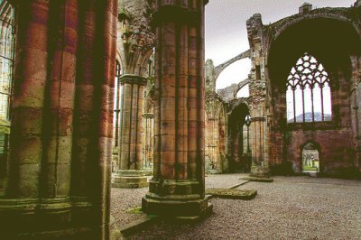 Melrose abbey ruins