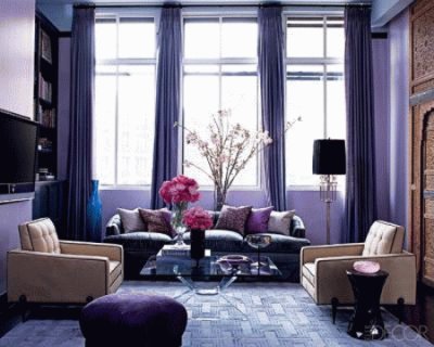 Calming Purple Sitting Room