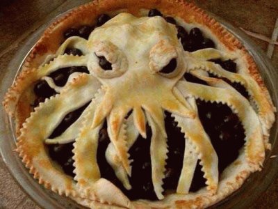 octopus blueberry pie