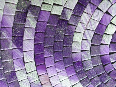 Purple and White Mosaic Tiles