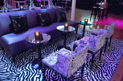 Exotic Lounge with Purple Couch