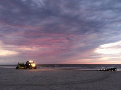 night at the beach