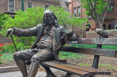 Ben Franklin on Penn 's campus