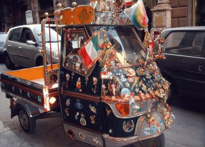 Ape-car pittoresco a Palermo