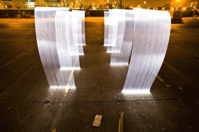 solid trace light sculpture