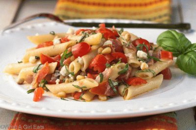 fresh tomato and cheese pasta