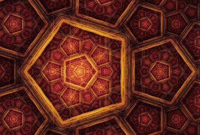 פאזל של fractal gold mosaic