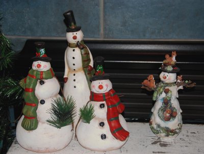 Group of snowmen