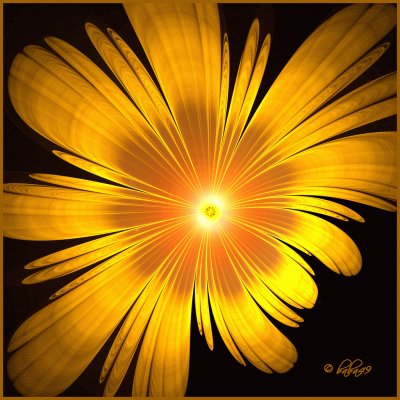 yellow fractal flower