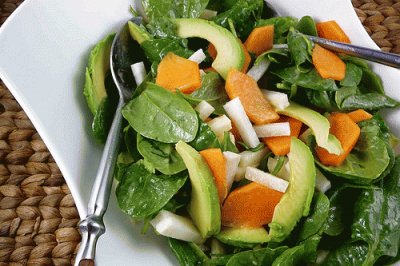 spinach persimmon salad