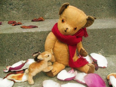 Teddy bear and bunny