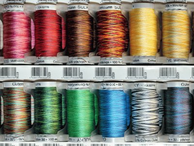 multicolour Silk thread reels